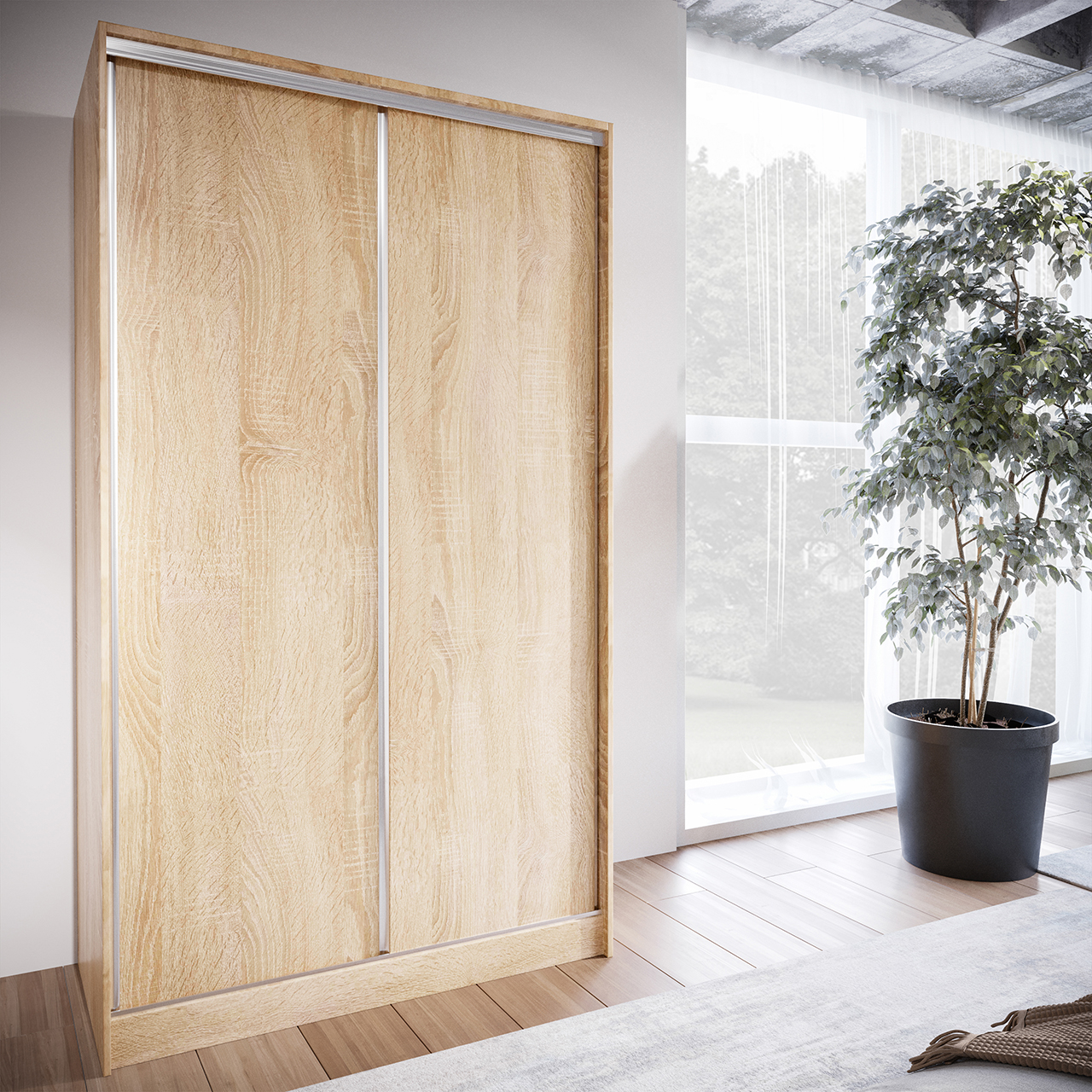 Szafa przesuwna BRITTO A 120 sonoma - obrazek 4