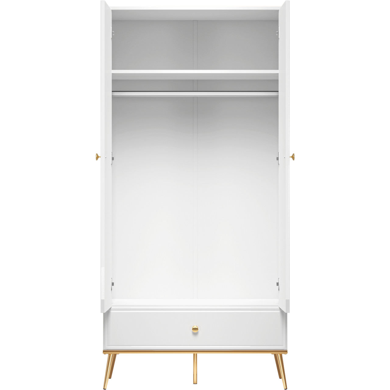 Szafa GOLDEN GL01 biały połysk - obrazek 3