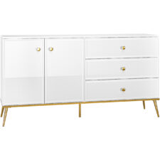 Komoda GOLDEN GL04 biały połysk