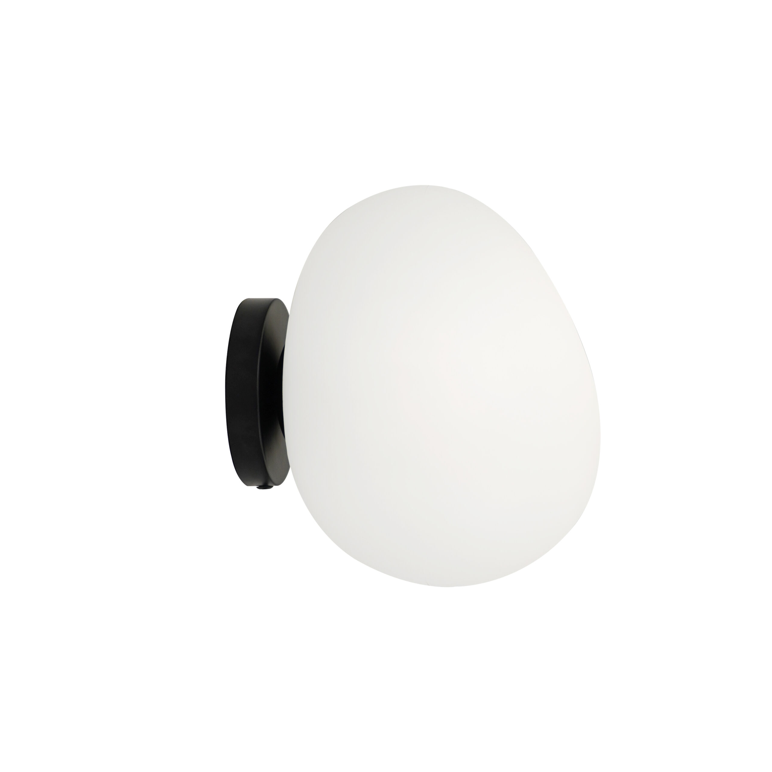 Lampa sufitowa STONES inspirowana kamieniem - designerski plafon z mlecznym kloszem 30 cm – oświetlenie salonu i korytarza E27