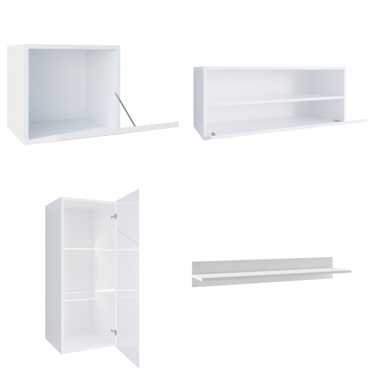 Meblościanka ONIVIO 3 biały połysk - obrazek 4