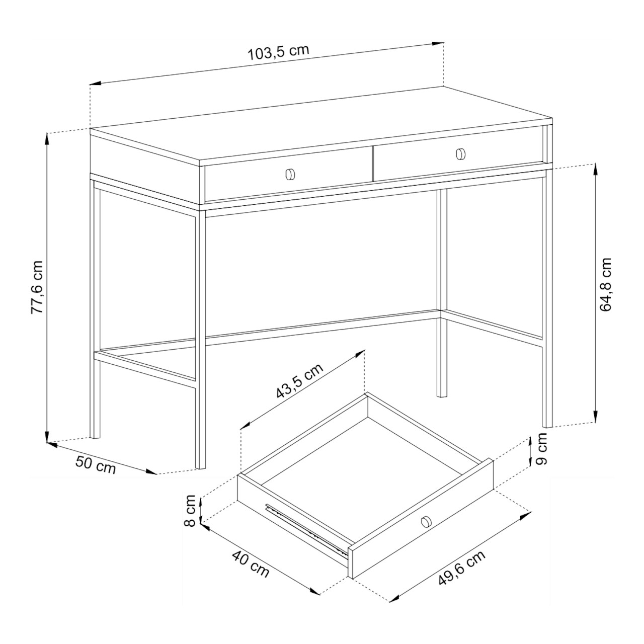 Toaletka NOMO 07 granatowy - obrazek 4