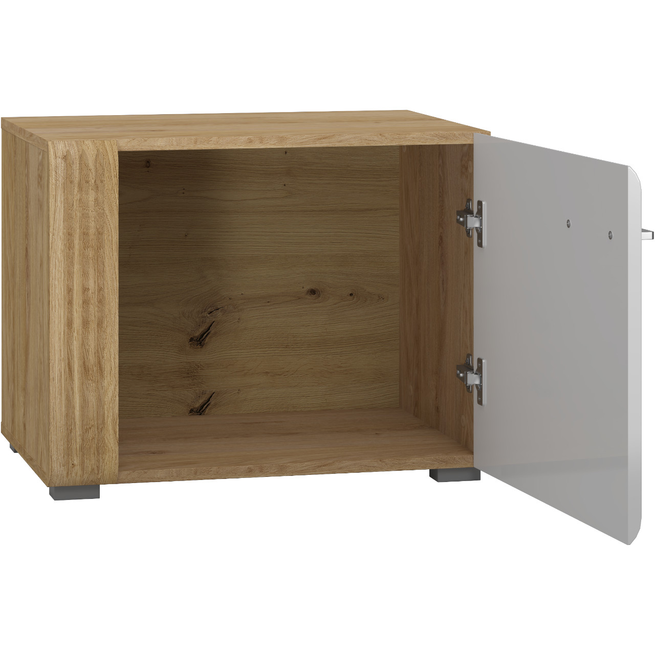 Dostawka RTV FLORES FS08 dąb castello / biały połysk - obrazek 4