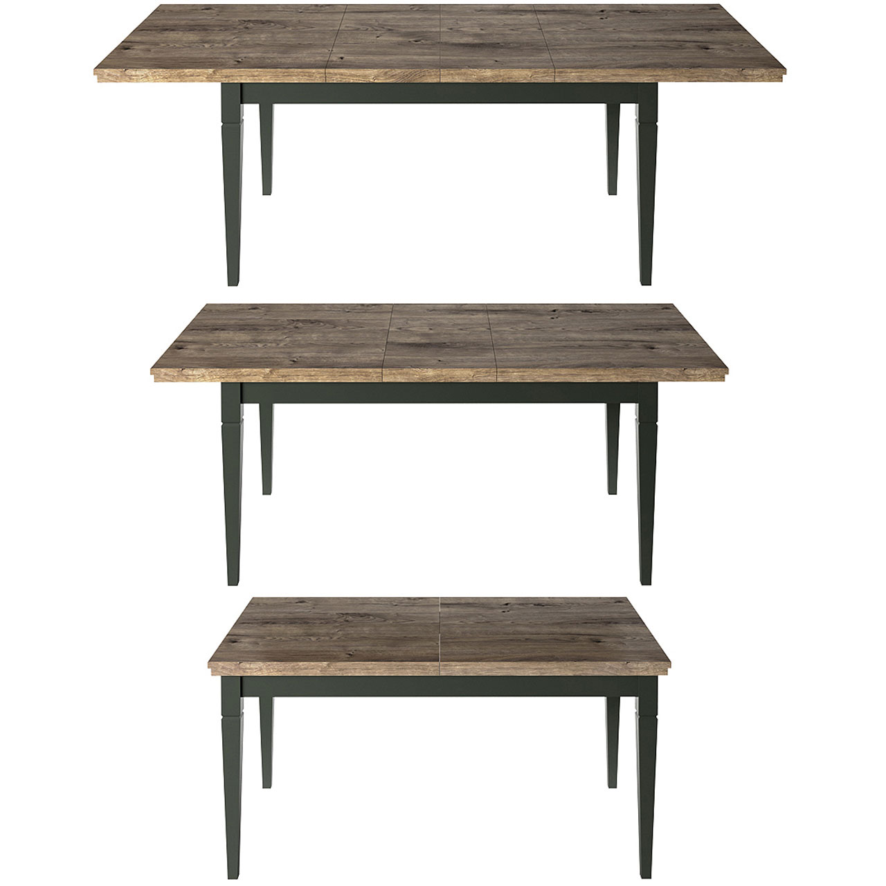 Stół rozkładany TEVORA EV92 zielony / dąb lefkas - obrazek 3