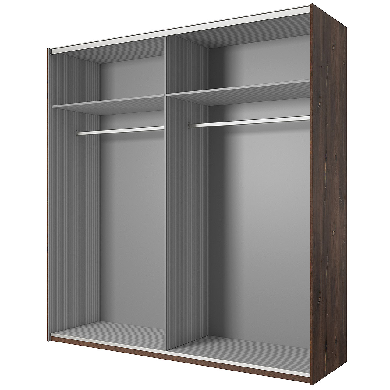 Szafa przesuwna z lustrem SAGMA SG18 dąb flagstaf stal / czarny - obrazek 3