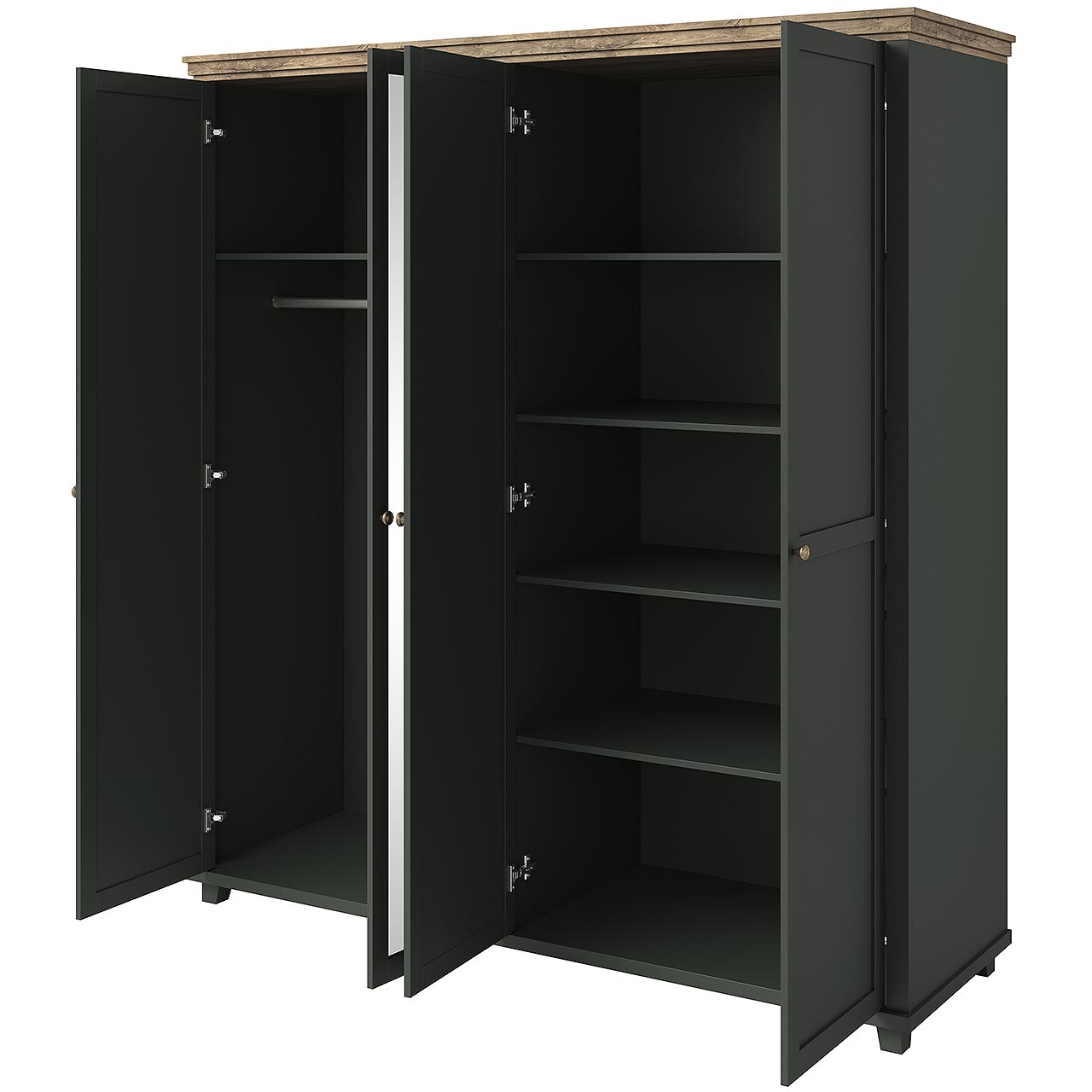 Szafa z lustrem TEVORA EV20 zielony / dąb lefkas - obrazek 3