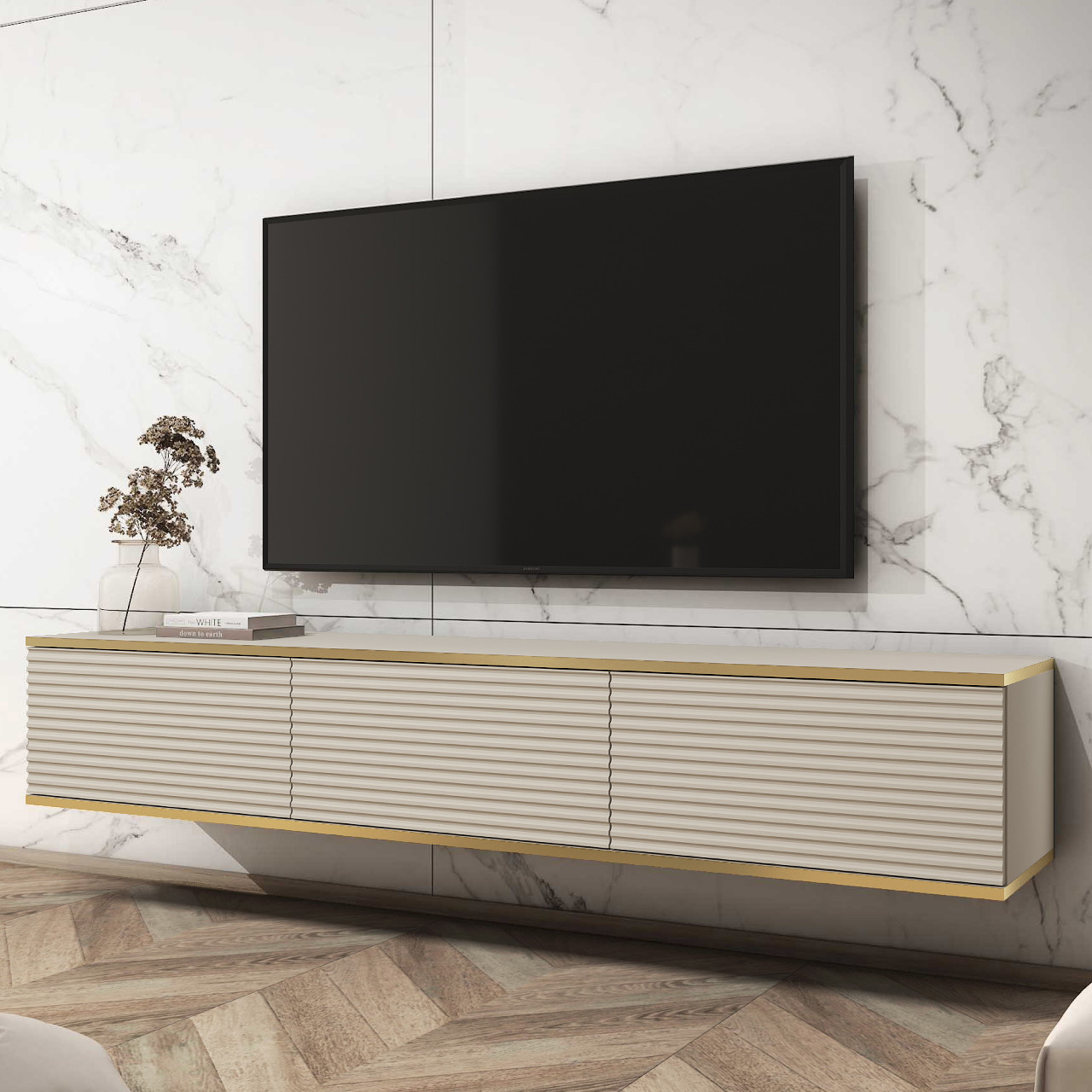 Szafka RTV ARA MDF 175 beż - obrazek 3