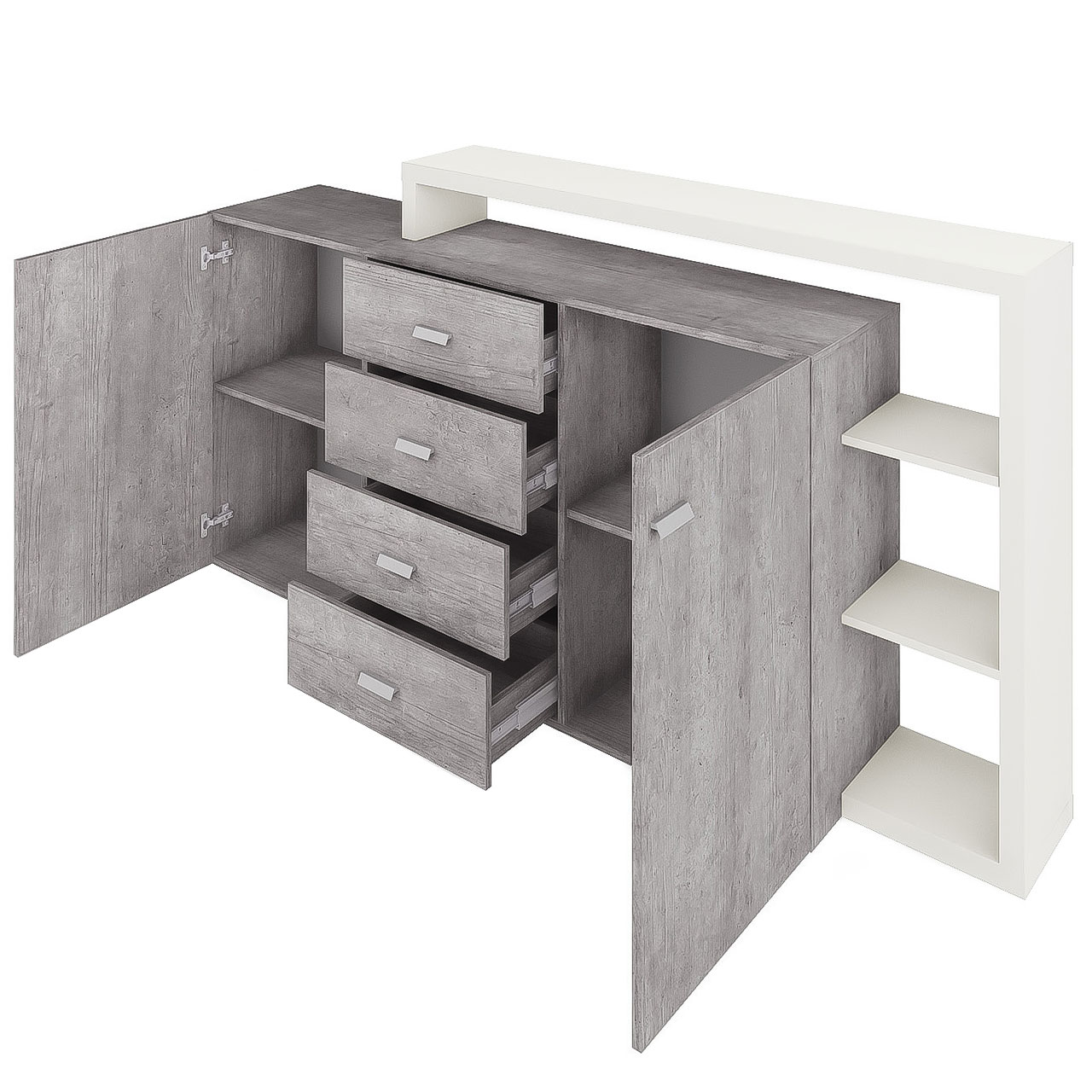 Komoda TABO BT27 antracyt / dąb ribbec - obrazek 3