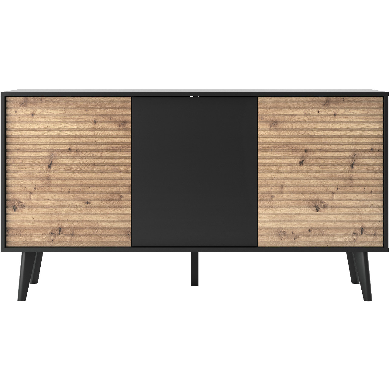 Komoda WOLLOW 05 czarny / dąb artisan - obrazek 3