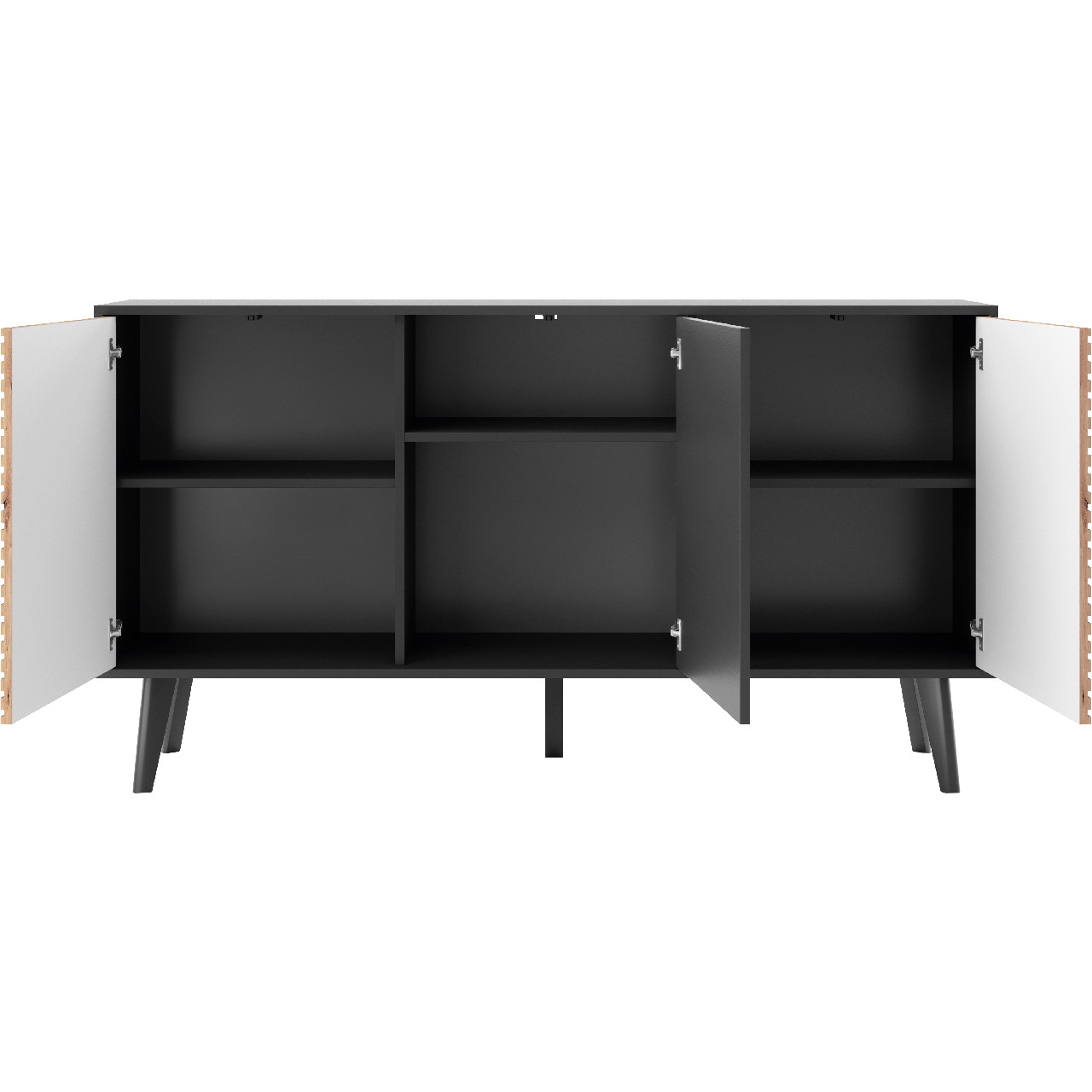 Komoda WOLLOW 05 czarny / dąb artisan - obrazek 4