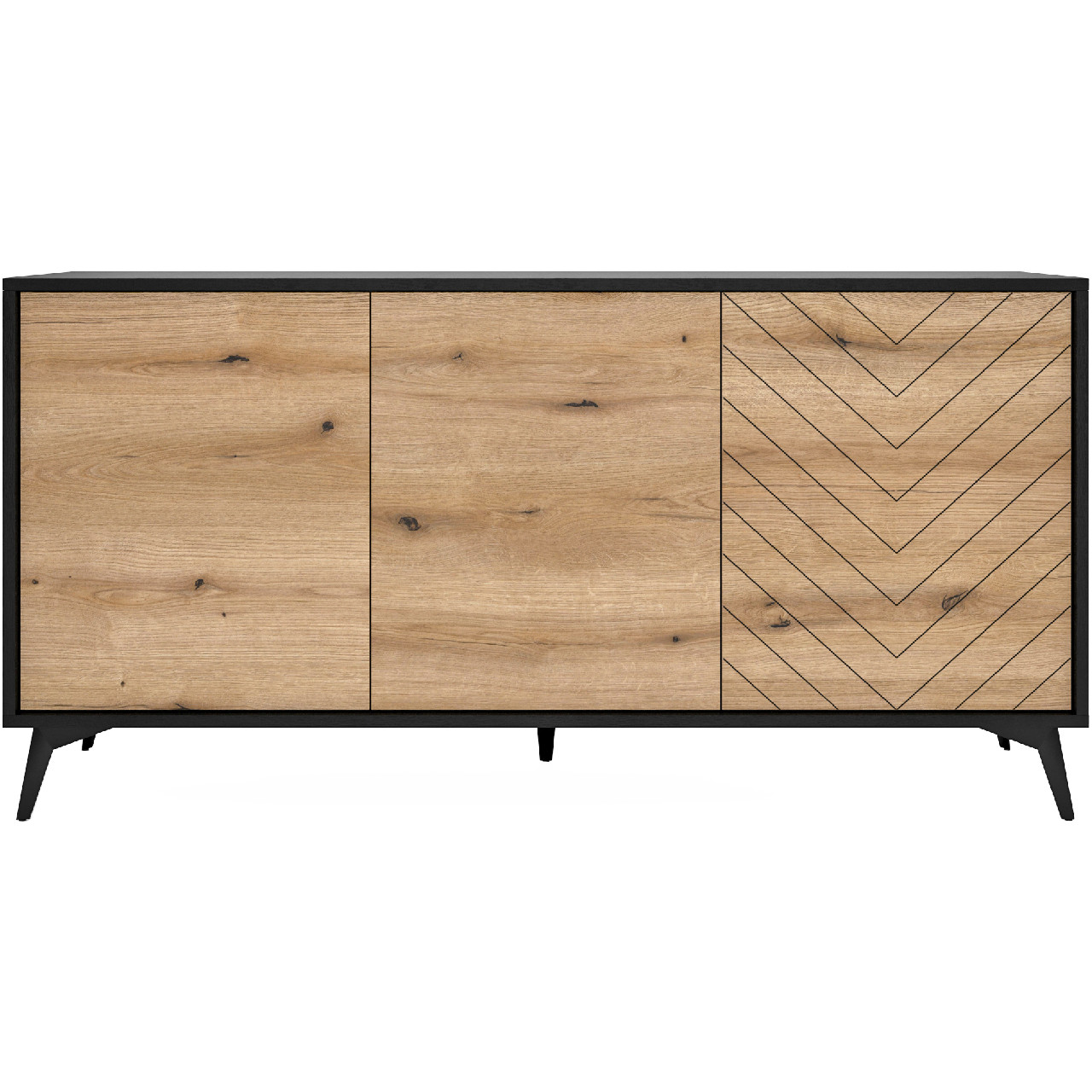 Komoda MONDI 03 czarny / dąb evoke - obrazek 3