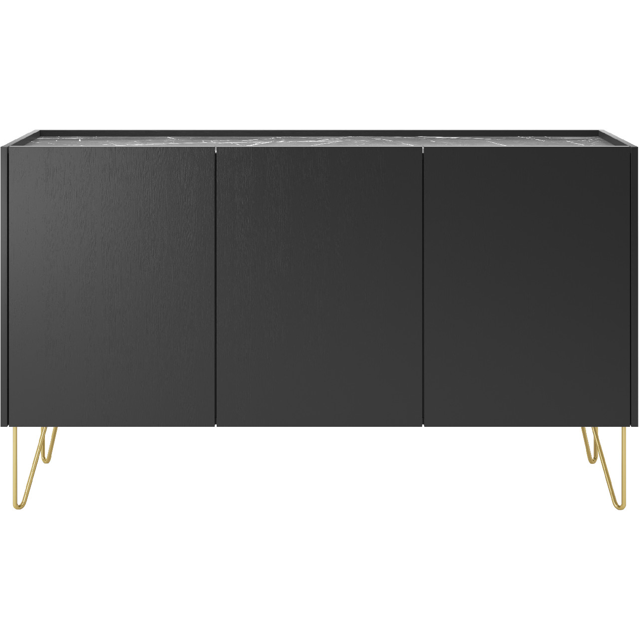 Komoda HARMONI 03 czarny / czarny marmur - obrazek 3