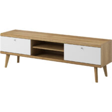 Szafka RTV PIRMO 02 dąb riviera / biały