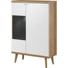 Witryna PIRMO 05 dąb riviera / biały