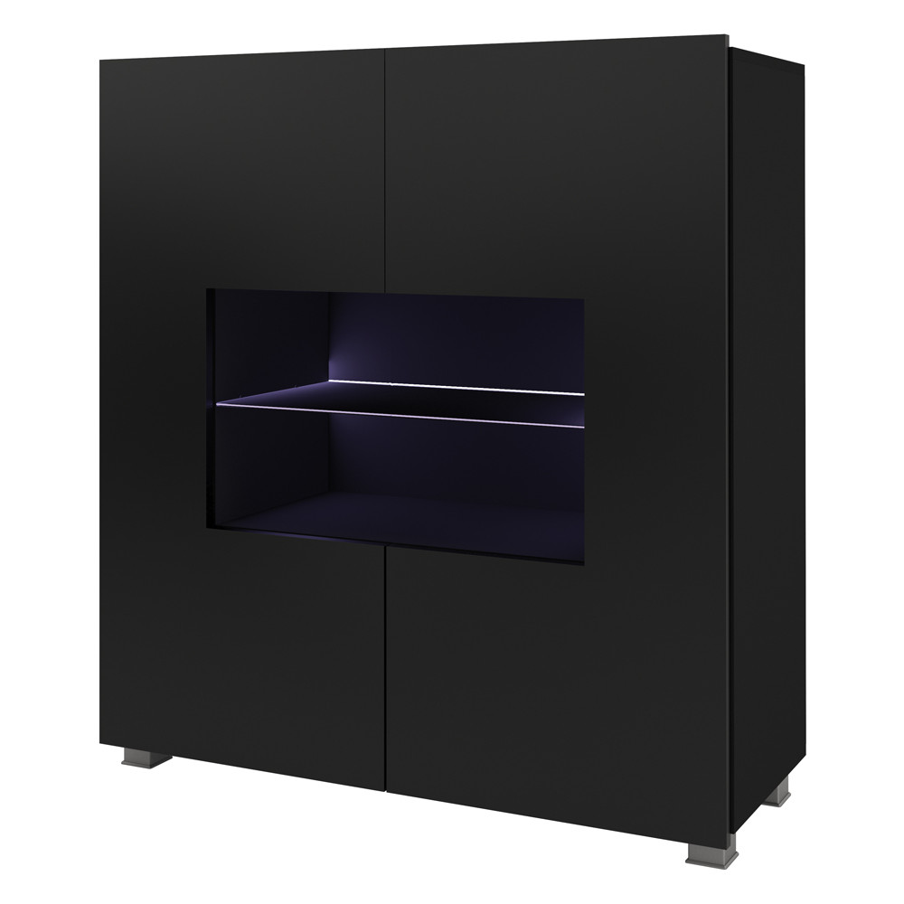 Meble młodzieżowe CALABRIA 8 czarny / czarny połysk - obrazek 4