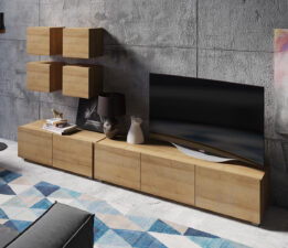 Meblościanka CALABRIA 12 dąb złoty