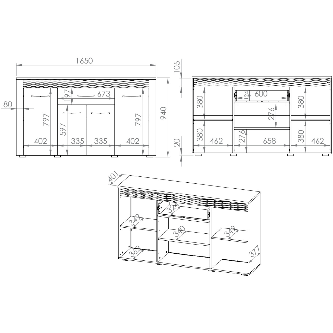 Komoda ARTAS AR08 dąb artisan - obrazek 5