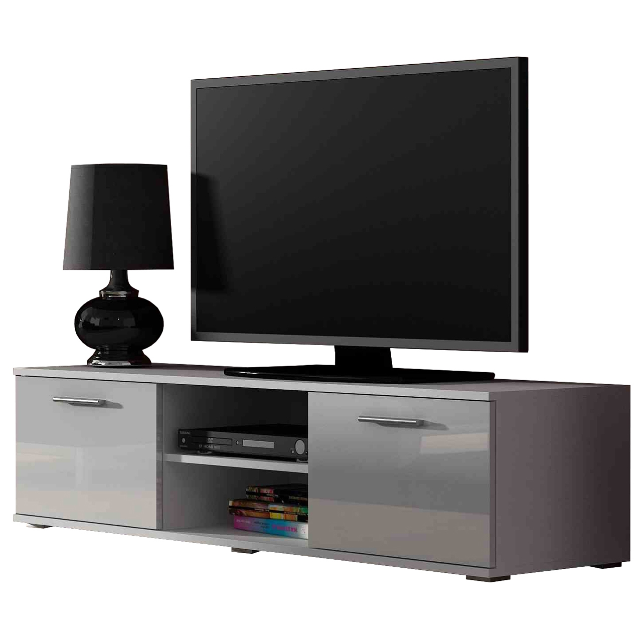 Meblościanka SINDI 7A biały / biały połysk - obrazek 4