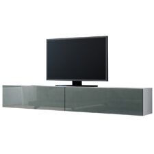 Komoda RTV 180 GOVI GREY A VG1 biały / szary połysk