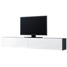 Komoda RTV 180 GOVI GREY B VG1 szary / biały połysk