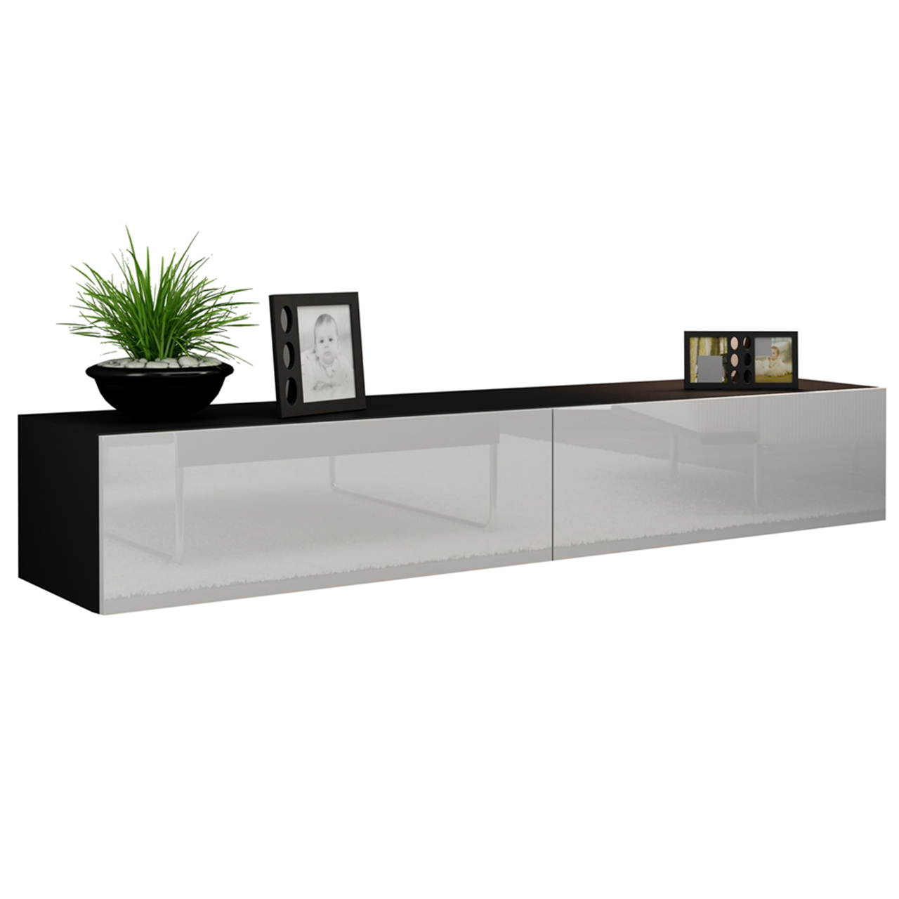 Meblościanka GOVI 4C czarny / biały połysk - obrazek 4