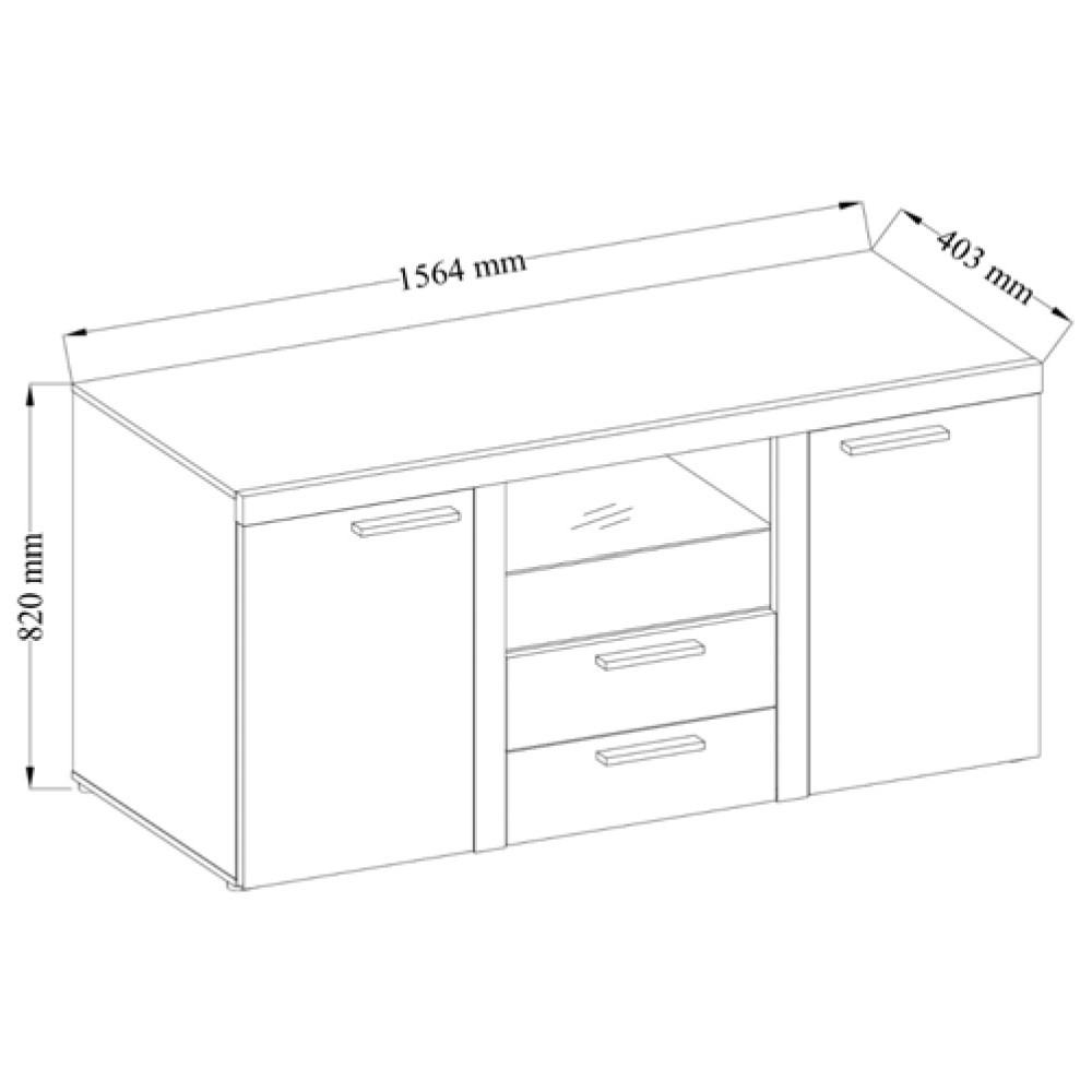 Komoda RODOS 2D2SZ beż piaskowy - obrazek 4