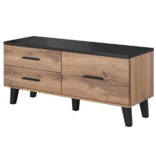 Komoda RTV LOTAR 120 dąb wotan / czarny