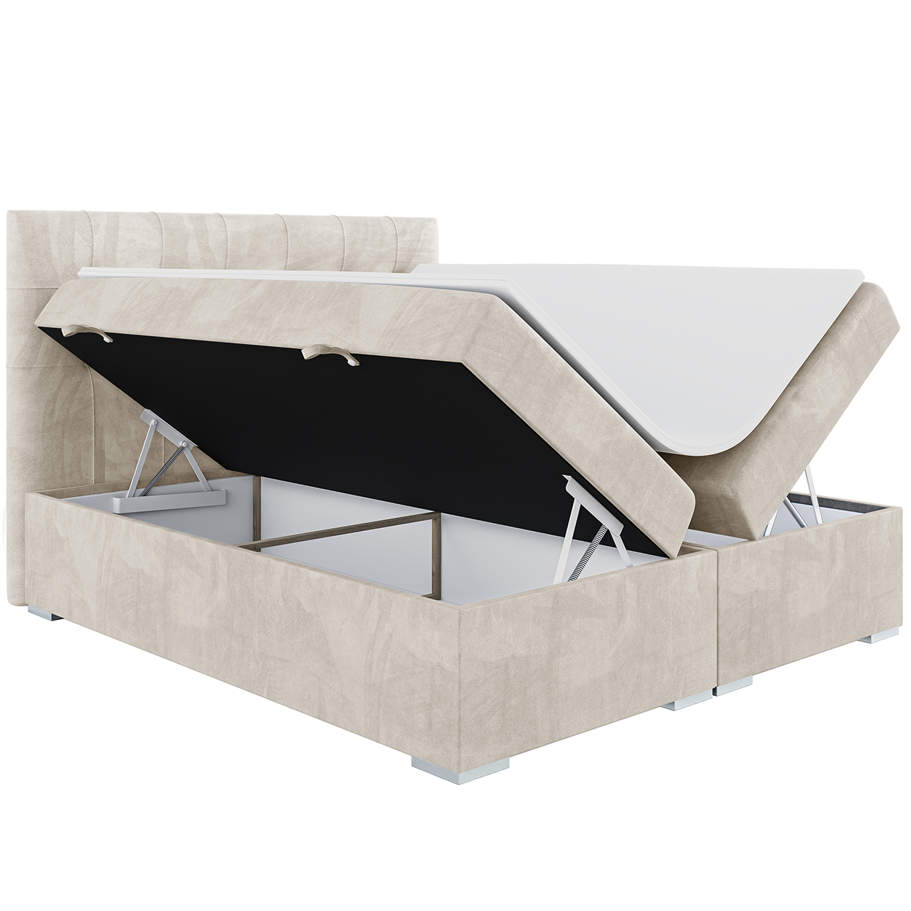 Łóżko kontynentalne CARLO 140x200 riviera 100 - obrazek 3