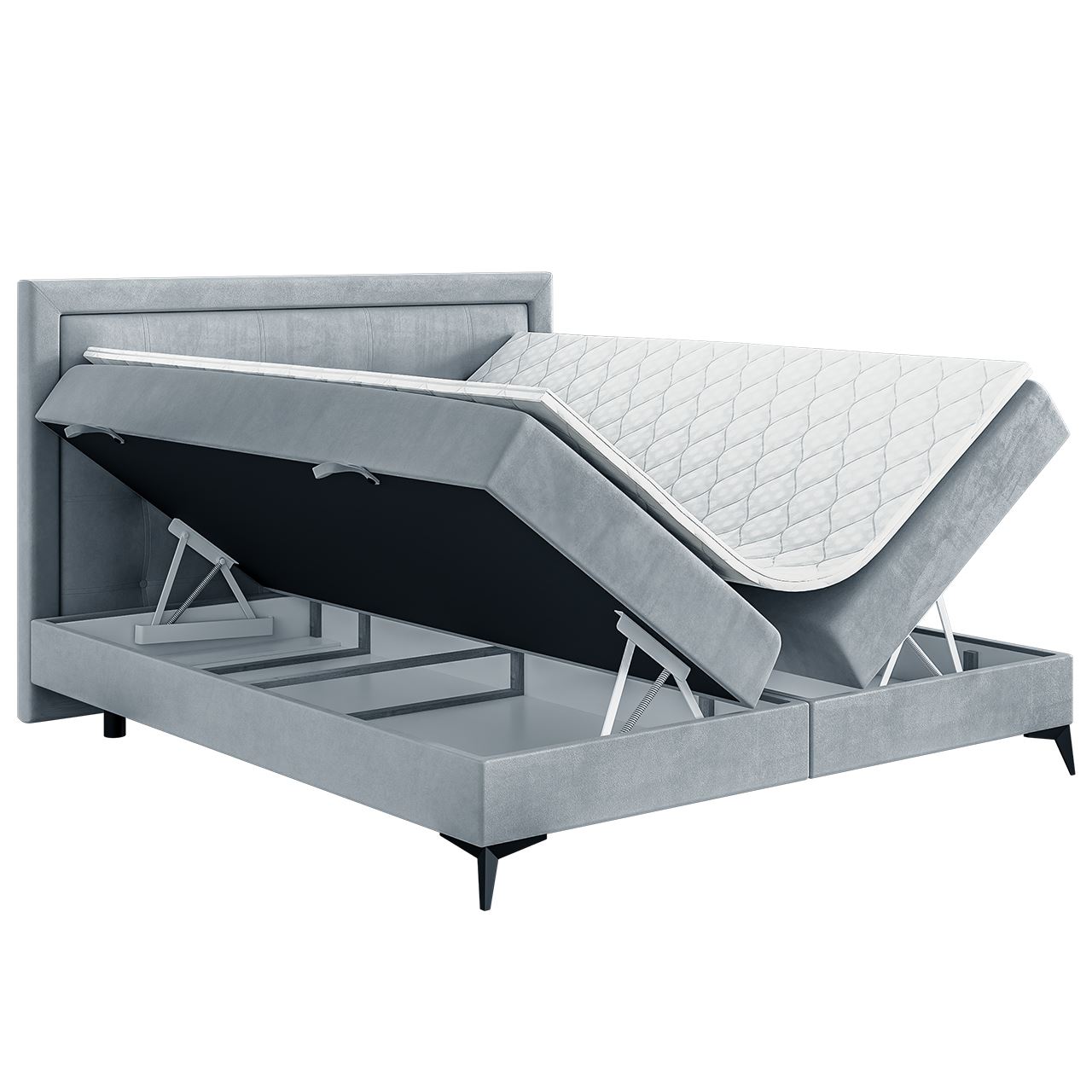 Łóżko kontynentalne HIGGA 140x200 monolith 92 - obrazek 3