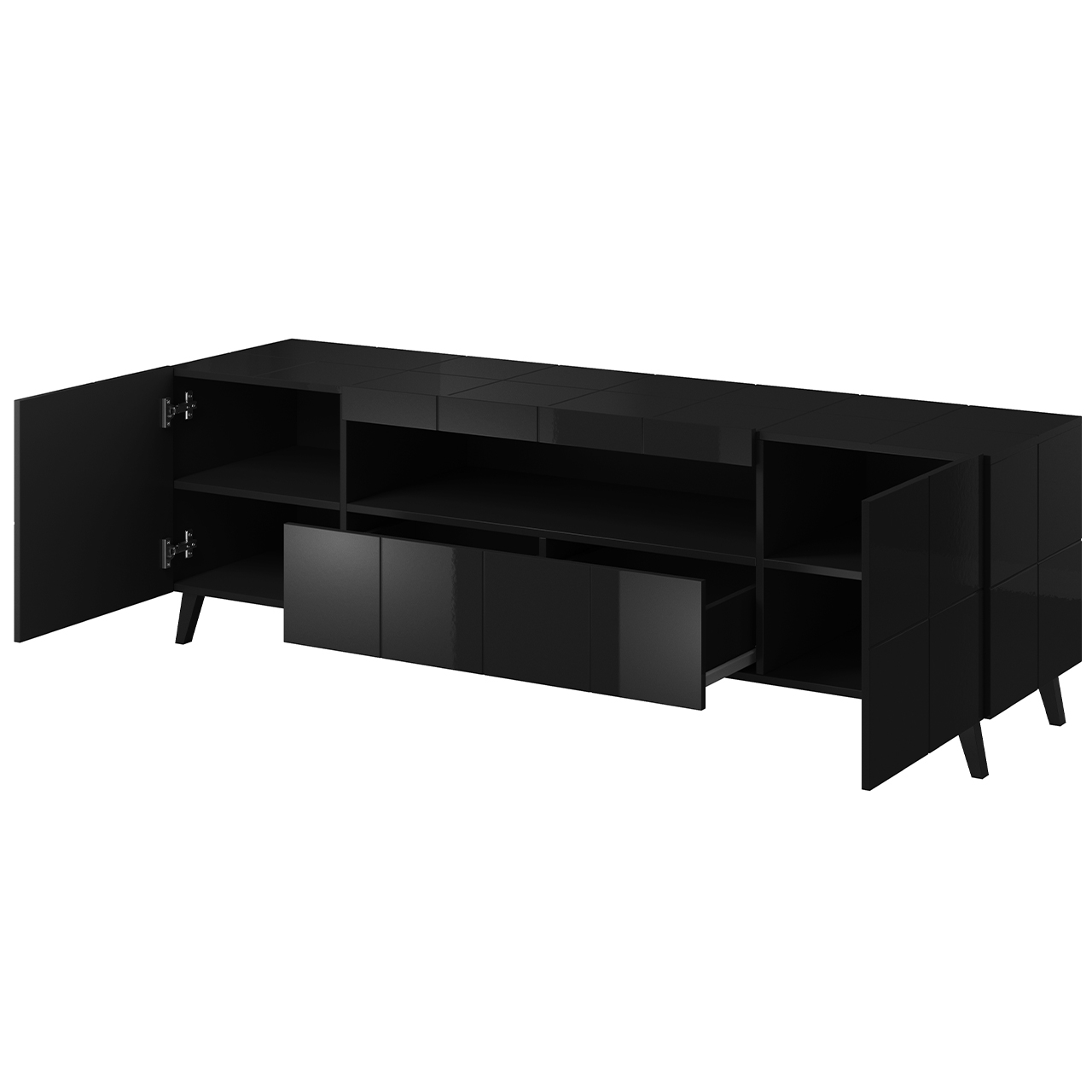 Komoda RTV RAJA czarny połysk - obrazek 5