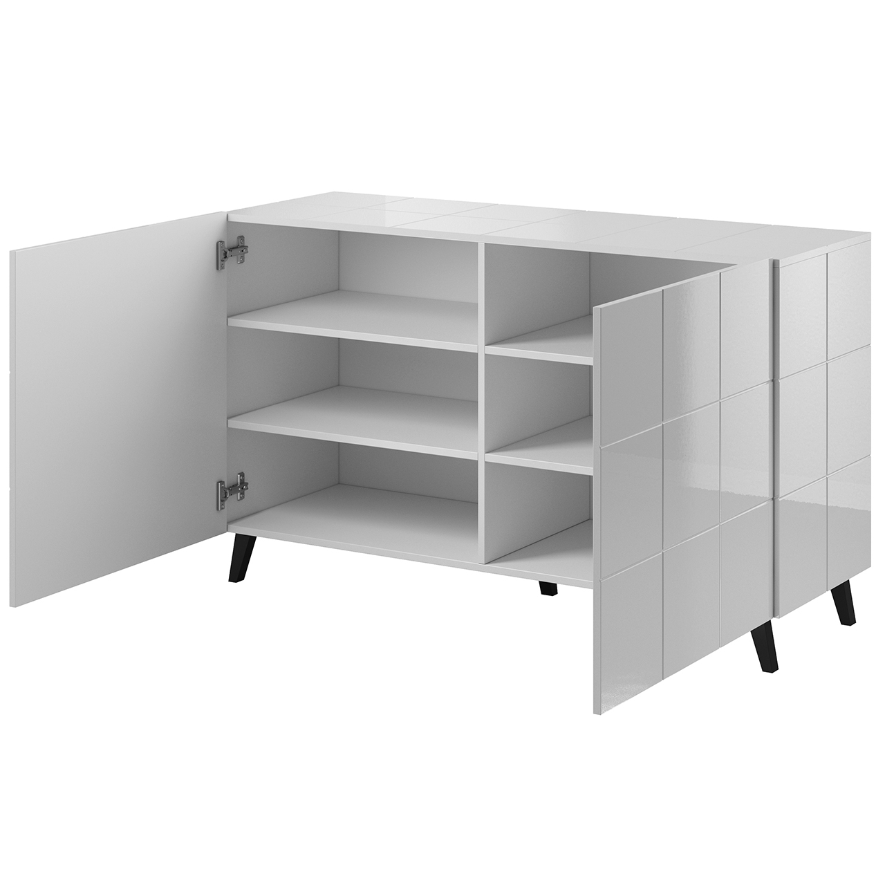 Komoda RAJA 2D biały połysk - obrazek 5