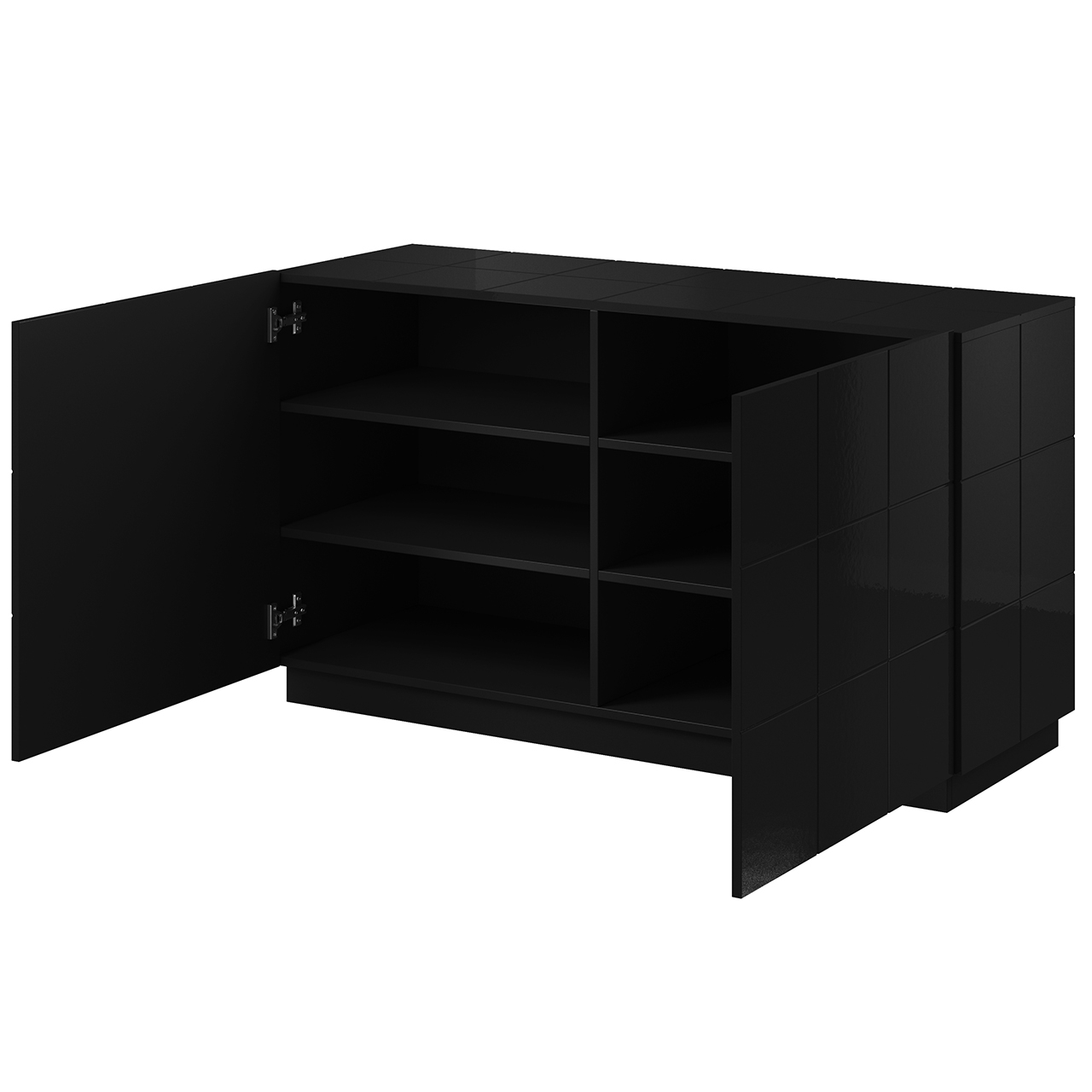 Komoda RAJA 2D czarny połysk - obrazek 4