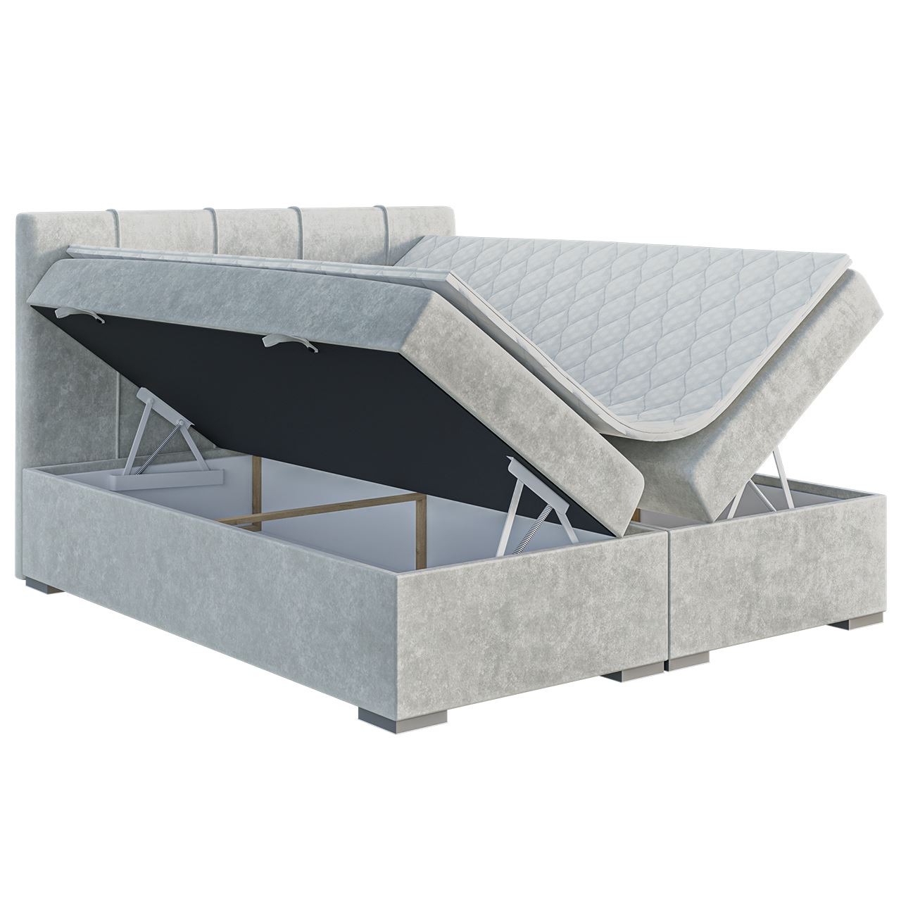 Łóżko kontynentalne RULEZ 140x200 magic velvet 2216 - obrazek 3