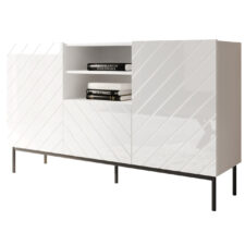 Komoda BETO biała / czarny stelaż