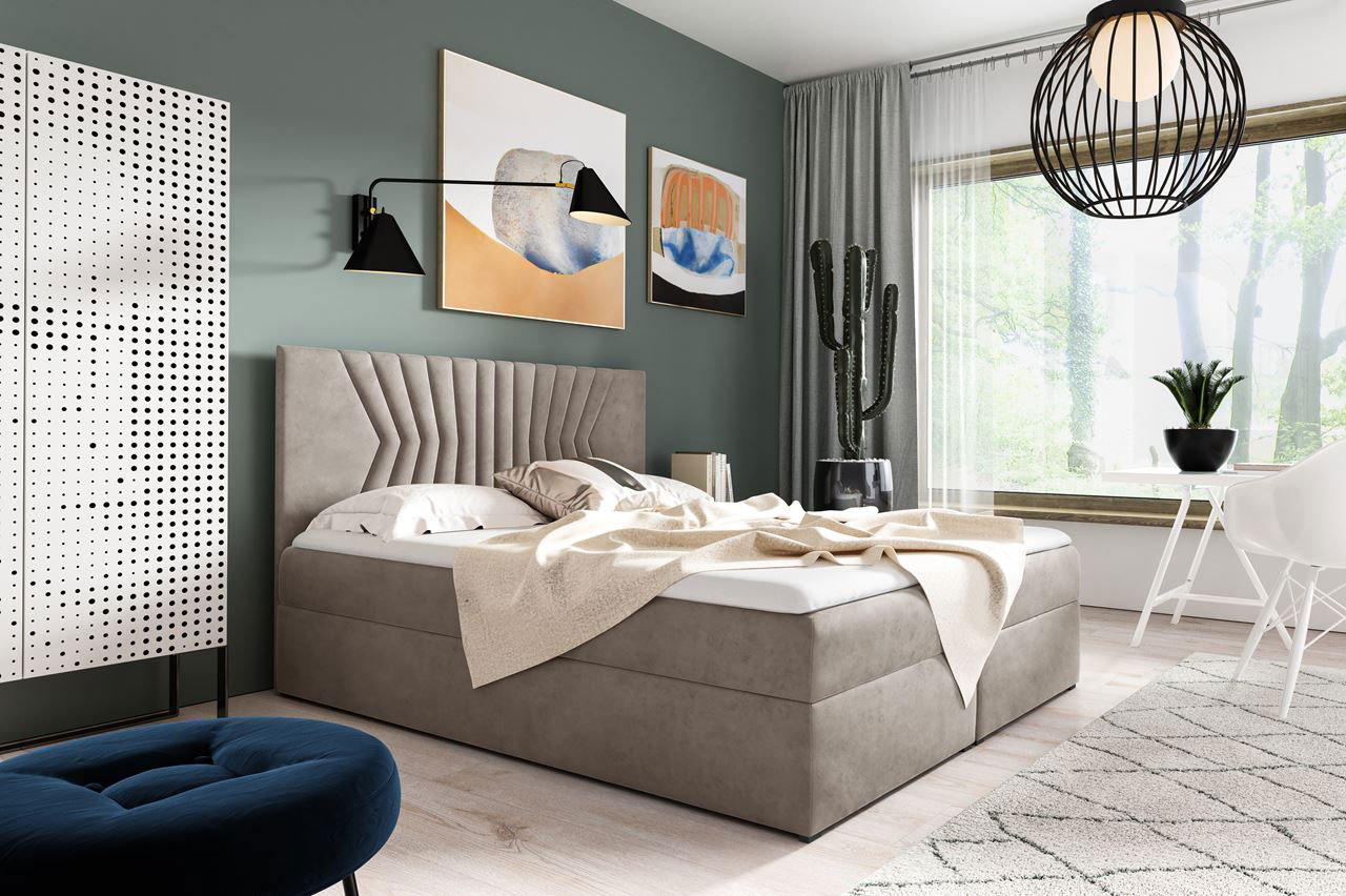 Łóżko kontynentalne ASTRO 200x200 fresh 02 - obrazek 3