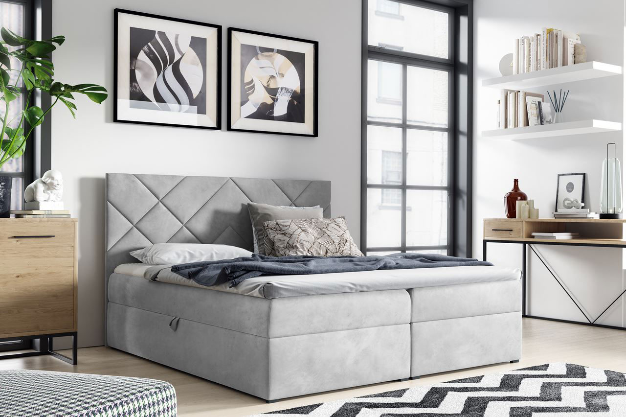 Łóżko kontynentalne PEONIA 200x200 fresh 33 - obrazek 3