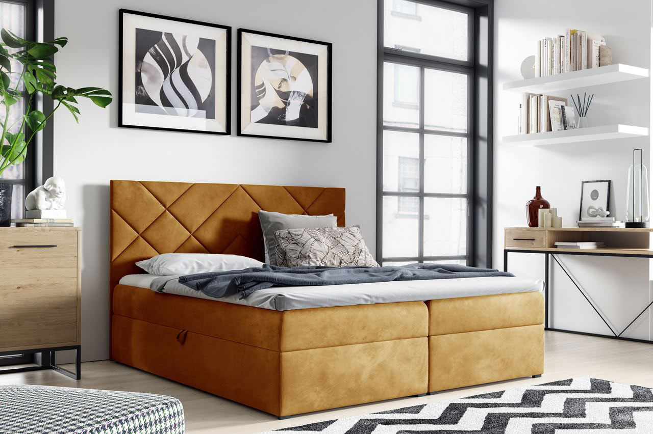 Łóżko kontynentalne PEONIA 200x200 fresh 37 - obrazek 3