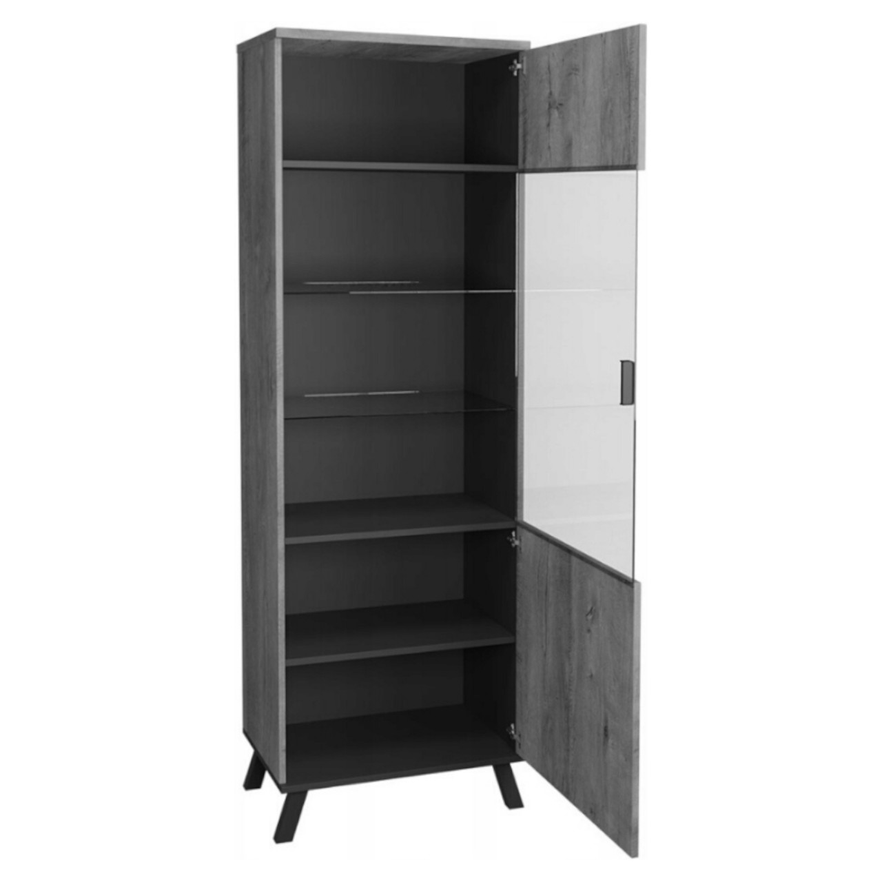 Witryna prawa JOHNNY JH2P dąb lefkas / czarny - obrazek 3