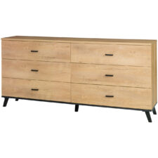 Komoda JOHNNY JH5 dąb lefkas / czarny