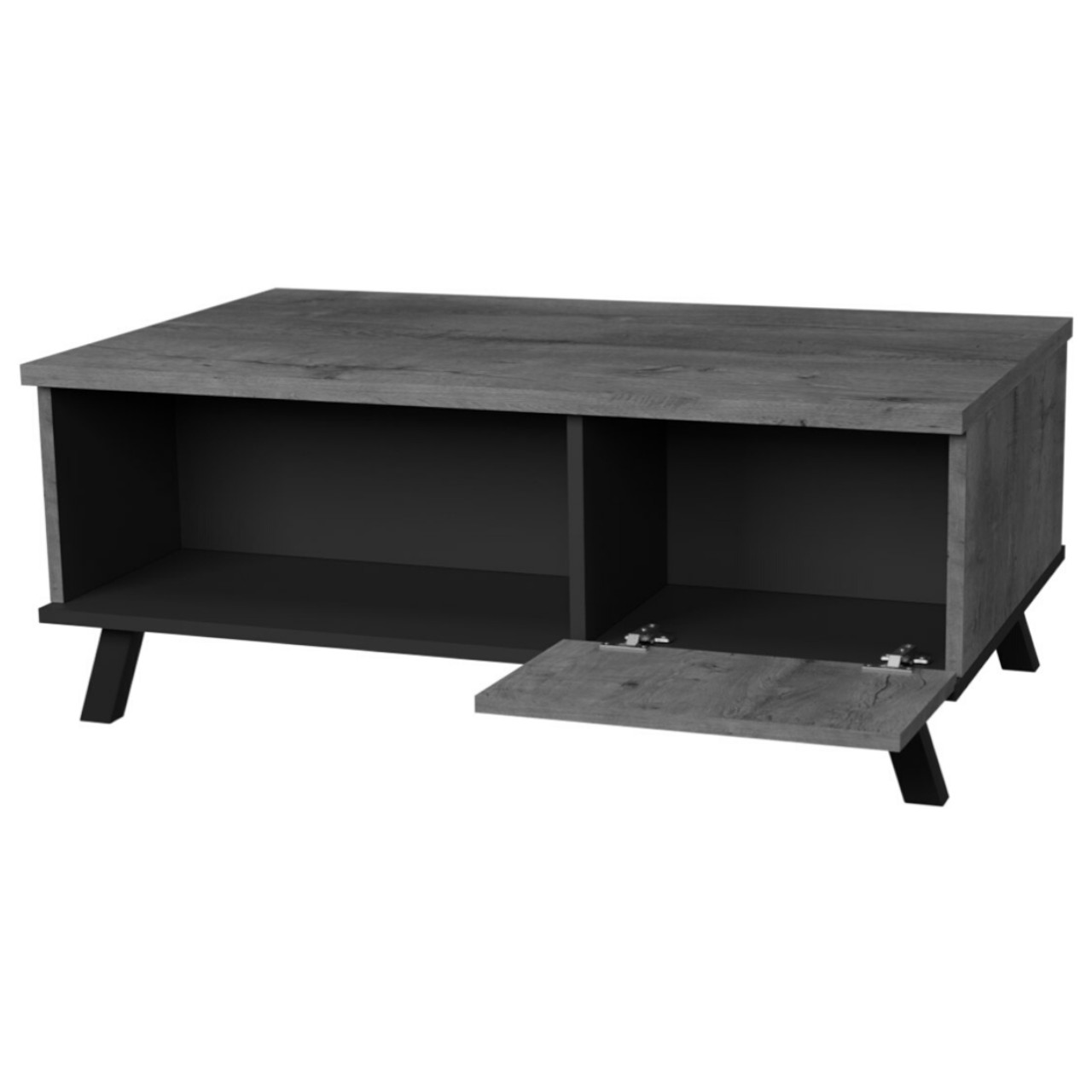 Stolik kawowy JOHNNY JH8 dąb lefkas / czarny - obrazek 3