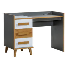 Biurko WERSA W8 antracyt / dąb riviera / biały brylantowy