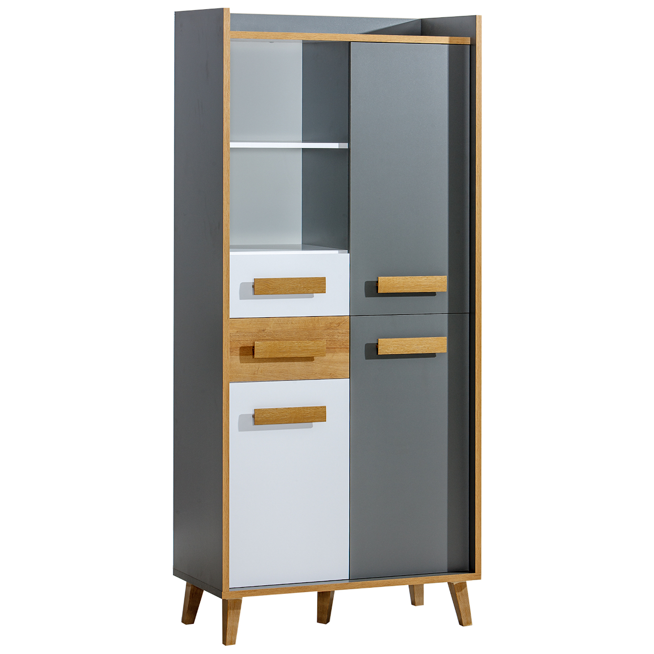 Meble młodzieżowe WERSA 9 antracyt / dąb riviera / biały brylantowy - obrazek 4