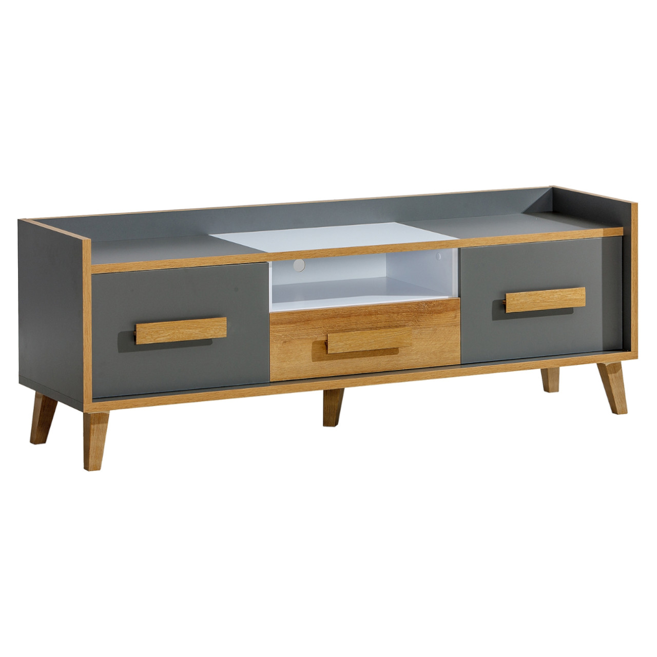 Meble młodzieżowe WERSA 10 antracyt / dąb riviera / biały brylantowy - obrazek 5