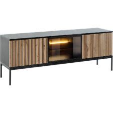 Szafka RTV SANTO 01 czarny / dąb wotan