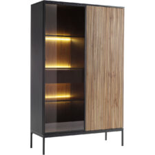 Witryna SANTO 02 czarny / dąb wotan