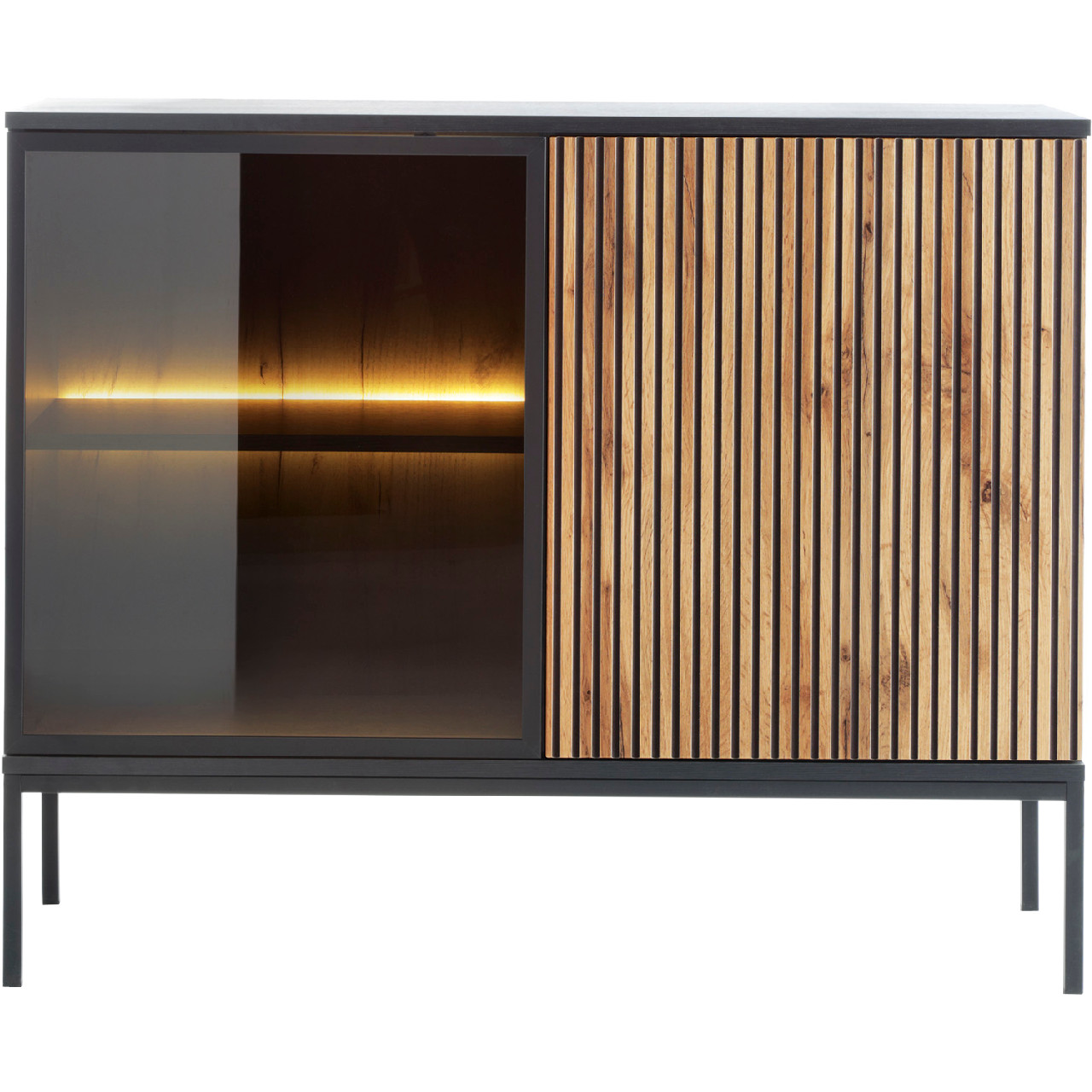 Komoda SANTO 04 czarny / dąb wotan - obrazek 3