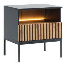 Szafka nocna SANTO 07 czarny / dąb wotan