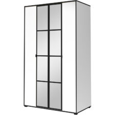 Szafa z lustrem ASLO I 120 biały / czarny