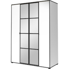 Szafa z lustrem ASLO I 150 biały / czarny