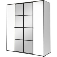 Szafa z lustrem ASLO I 180 biały / czarny